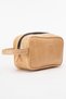 Adal Unisex Single Zipper Handbag Real Leather Beige - 3