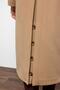Punto Stitch Detailed Back Pleated Medium Length Cashmere Coat Biscuit 3113 - 6