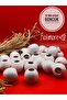 32 mm White Wooden Beads (10 Pieces) Round Macrame Bag Design Wide Hole Diameter 12 mm