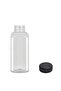 10Pcs 1000ml Smoothie Detox Bottle Transparent Plastic Leak Proof Black Lid Angled Juice Bottle - 6