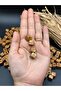 10 mm Patterned Cube Wooden Beads (25 Grams 46 Pieces) Hole Diameter 3 mm Macrame Jewelry Bracelet Board - 2