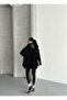 Zarax Black Plush Coat - 5