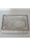 Velvet Foot Scalloped Pearl Decorated Towel Holder Organizer Gift Dowry Holder - 6