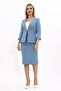 V-Neck Cropped Jacket & Plain Tight Skirt - Sea - 1016540 - 4