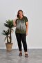 Viscose Fabric Plus Size Short Sleeve Stone Embroidery Detailed Mother Combed Cotton Blouse - 7