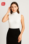 Novelle Stand Collar Ribbed Undershirt