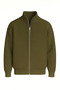 Woody Oversize Thessaloniki Knitted Zippered Men's Cardigan - Khaki