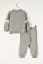 Boy's Tracksuit Set "Too Cool" Printed Sweatshirt & Bottoms - 3