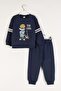 Boy's Tracksuit Set "Too Cool" Printed Sweatshirt & Bottoms - 2