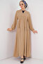 2527 Women's Long Hijab Dress - Biscuit