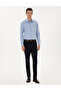 Blue Slim Fit Dobby Long Sleeve Shirt 50312330-Vr036 - 4
