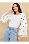 Embroidered Square Neck Tiered Sleeves Top - 2