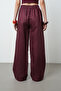 Women's Wide Leg Elastic Waist Lace-Up Solid Color Trousers - 5