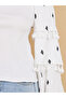 Embroidered Square Neck Tiered Sleeves Top - 5