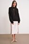 6700 Women's Stand Collar Balloon Knitwear Sweater Dark Brown - 2