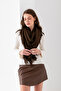Women's Plain Triangle Scarf - Tasseled Knitwear and Shoulder Shawl |   Hand Knitted Soft Wool Yarn Special Production - 6