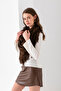 Women's Plain Triangle Scarf - Tasseled Knitwear and Shoulder Shawl |   Hand Knitted Soft Wool Yarn Special Production - 4