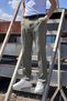 Oversize Fit, Pile Detail, a Quality Fabric, Old Money Culture, Fabric Pants 24Inp292 - 4