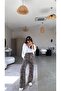 Leopard Patterned Silk Satin Trousers - 5