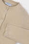 Girl's Silvery Openwork Detailed Short Knitwear Cardigan - Beige - 3