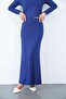 Viscose Tunic & Skirt Set - Navy Blue - 4