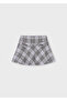 Gray Girl's Jacquard Checked Skirt 4905 - 2