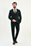 Straight Slim Fit Mono Collar Classic Wool Men's Suit Emerald - 45345.24Y - 3