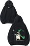 Funny Dog Design Back Printed Black Hooded Sweatshirt