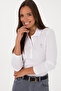 Women's White Basic Polo Neck Sweatshirt 50307755-Vr013 - 2
