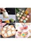 Press Cookie Cutter Flower-Shaped Cookie Machine Round Mixed Pattern 7 Pieces - 6