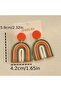 Colorful Rainbow Polymer Clay Dangle Earrings – Bohemian Vacation Style, Lightweight Statement Jew - 7