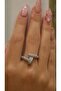 Silver Zircon Stone Nail Model Ring