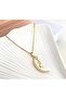 Steel Moon Star Stone Gold Necklace