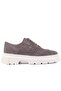 - Gray Suede Lace-Up Men's Casual Shoes 101-1000-H1308