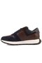 - Navy Blue, Brown Suede Leather Lace-Up Men's Casual Shoes 101-1022-2224 - 3