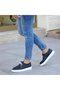 - Navy Blue Leather Lace-Up Men's Casual Shoes 101-1005-He1065 - 4