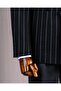 Italian Style Slim Fit Double Breasted Men's Single Jacket Black T14336 - 4