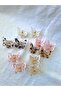 Set of 2 Pearlescent Mini Butterfly Bone Clasp Buckles 2.7 cm - 4