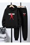 Children's Printed Hooded Sweatshirt and Sweatpants Set 3 Thread Raster for Autumn/Winter