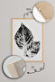 3 Piece Natural Color Real Wood Framed Painting Set - Model 22 - 5