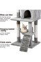 Cat Tree Tower for Indoor Cats — Multi-Level Cat Condo with 4 Sisal Scratching Posts - 3