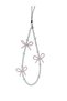 1Pc DYM Korea Cute Pink Bowknot Pearl Pendant Beaded Phone Charm For Accessrioes Lanyard Woman Gi... - 7
