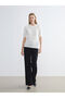 Ecru Crew Neck Embroidered Women's Knitwear Sweater - 2