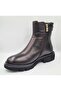 35163 5K Black Genuine Leather Zippered Women's Casual Ankle Boots - 3