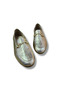 Genuine Leather Gold Buckle Loafer - 7