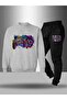 Children's Printed Crew Neck Sweatshirt and Sweatpants Set 3 Thread Raster for Autumn/Winter