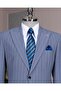 Italian Style Slim Fit Peak Lapel Jacket Pants Suit Indigot14257 - 2