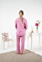 Women's Winter Floral Motif Interlock Ribbed Pajama Set - 7