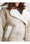 Fur Collar Oversized Women's Suede Coat - 2