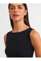 Boat Neck Sleeveless Black - 2
